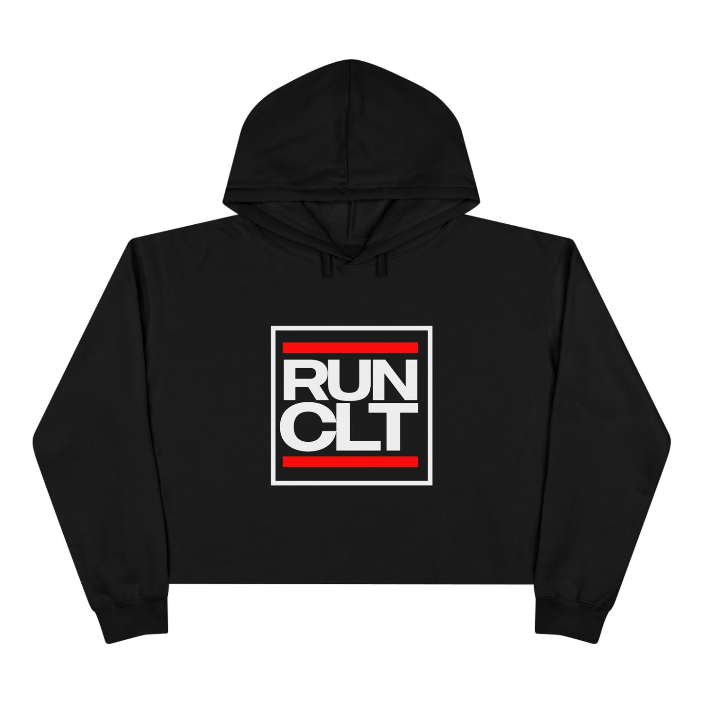 Trendy Crop Hoodie - RUN CLT Design for Urban Style