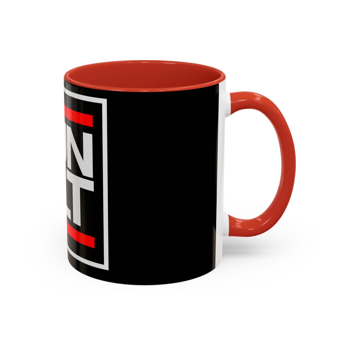 RUN CLT Accent Coffee Mug - Bold Black & Red, Perfect for Coffee Lovers