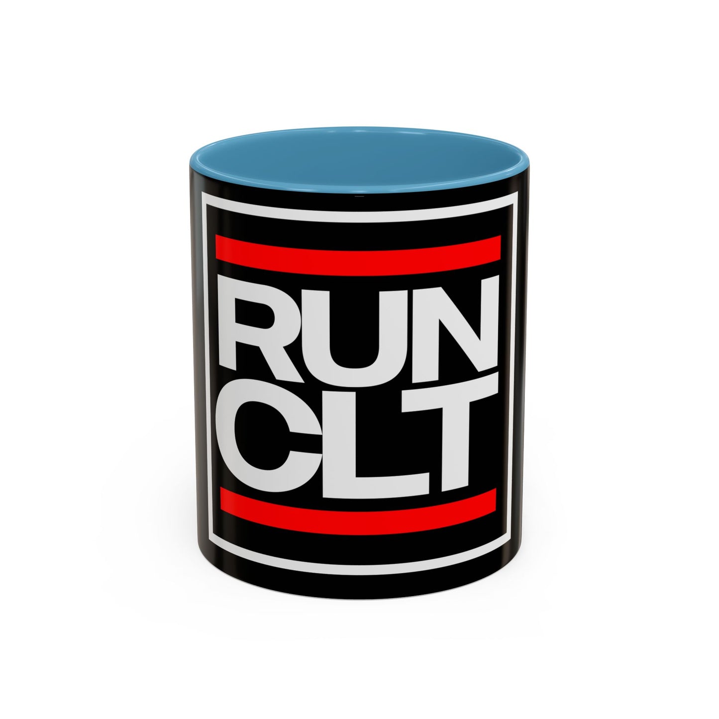 RUN CLT Accent Coffee Mug - Bold Black & Red, Perfect for Coffee Lovers