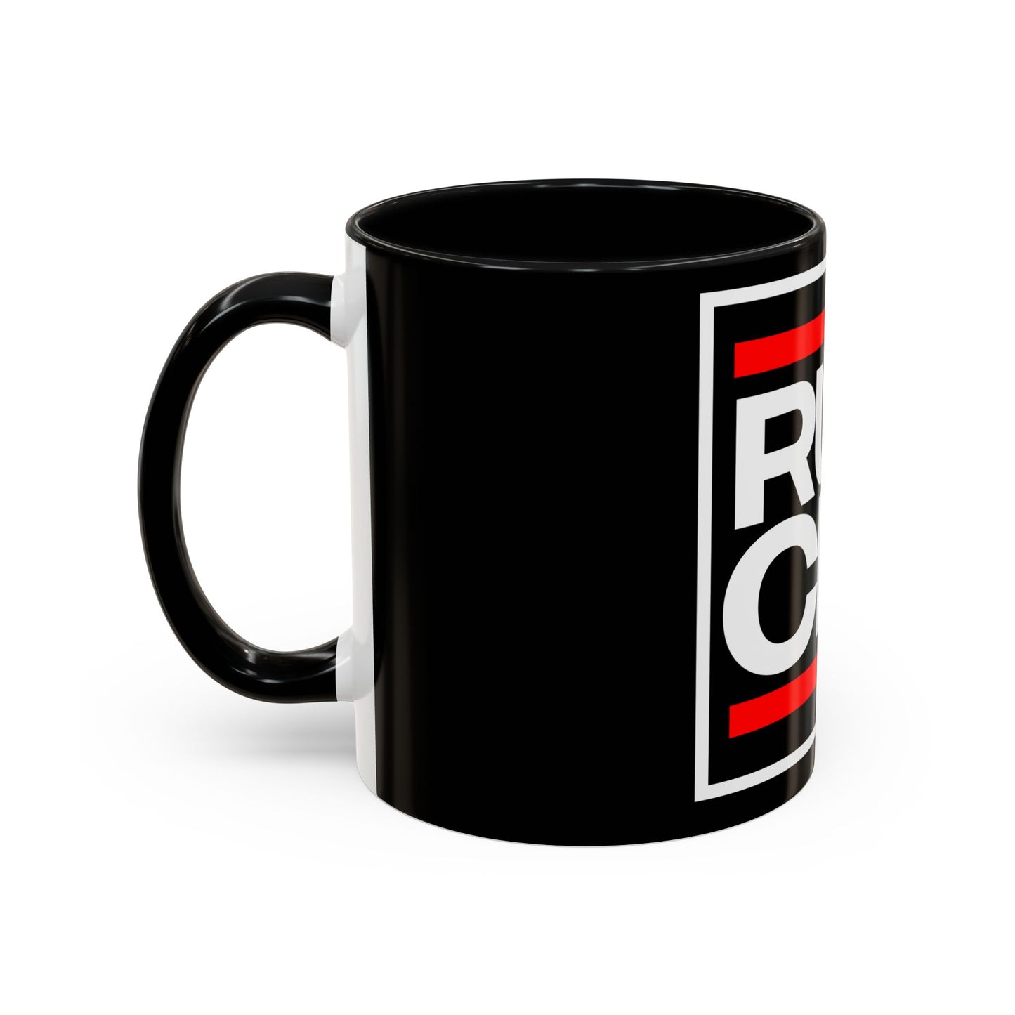 RUN CLT Accent Coffee Mug - Bold Black & Red, Perfect for Coffee Lovers