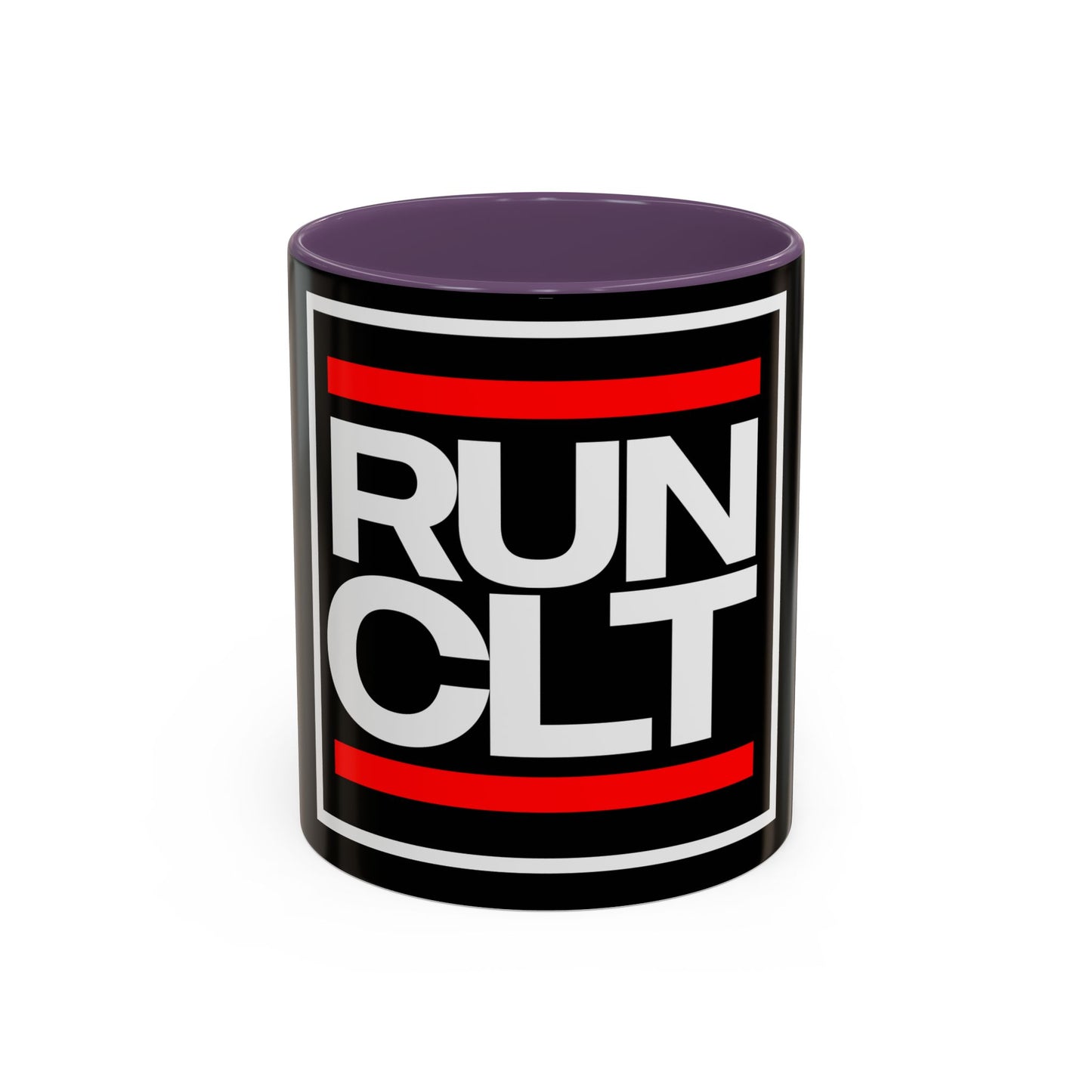 RUN CLT Accent Coffee Mug - Bold Black & Red, Perfect for Coffee Lovers