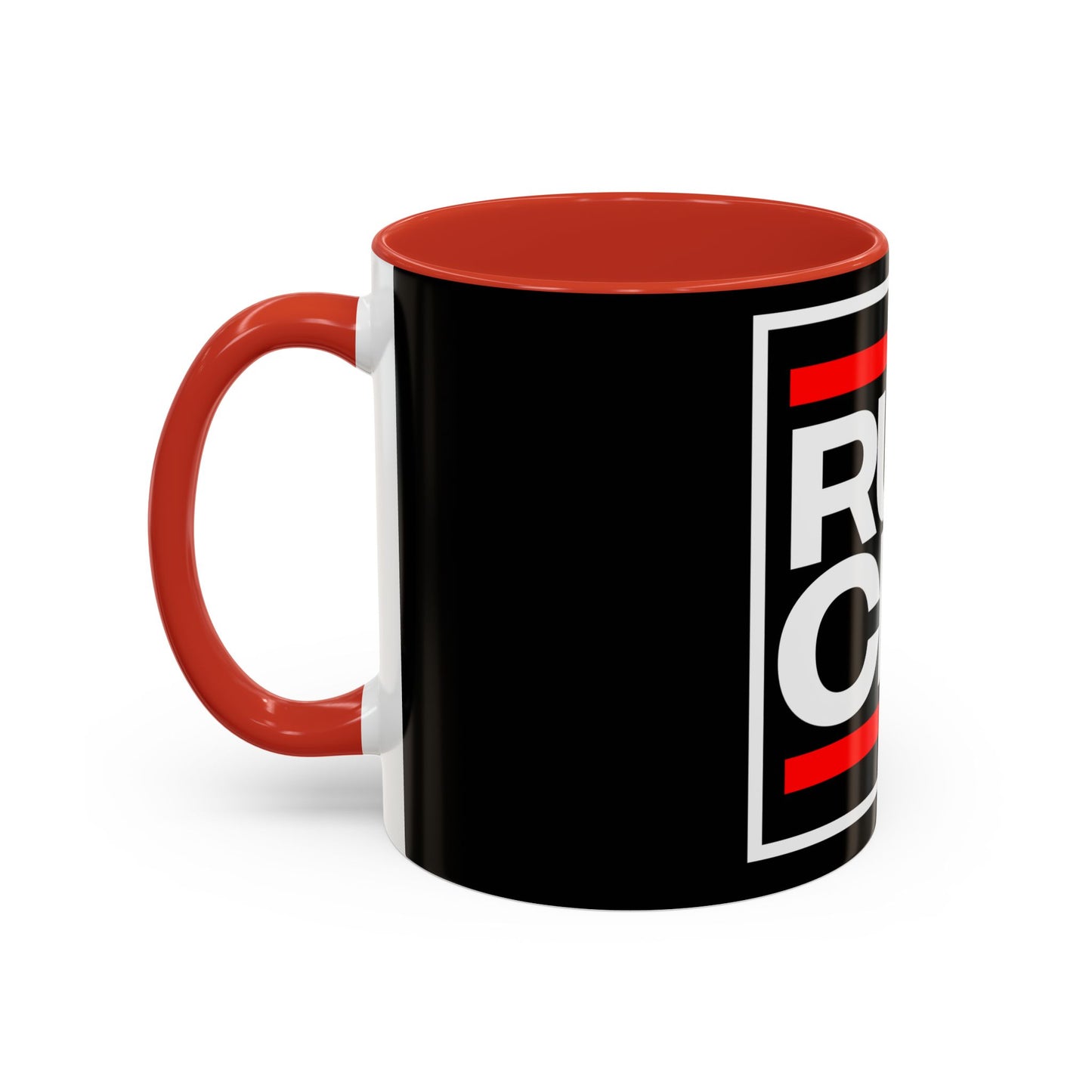 RUN CLT Accent Coffee Mug - Bold Black & Red, Perfect for Coffee Lovers