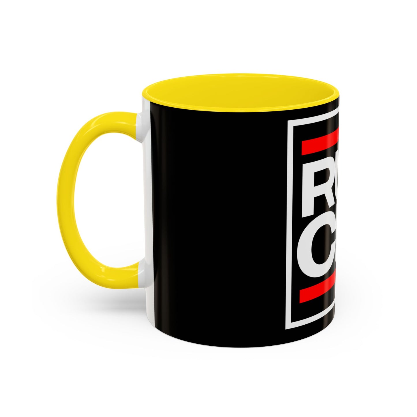 RUN CLT Accent Coffee Mug - Bold Black & Red, Perfect for Coffee Lovers