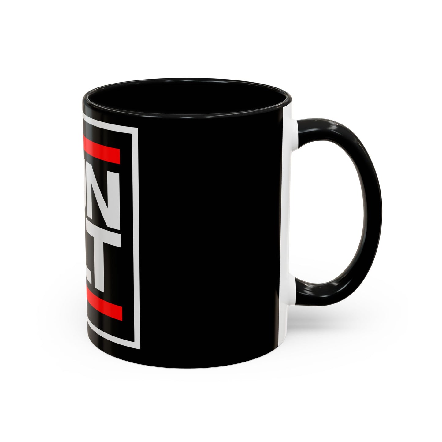 RUN CLT Accent Coffee Mug - Bold Black & Red, Perfect for Coffee Lovers